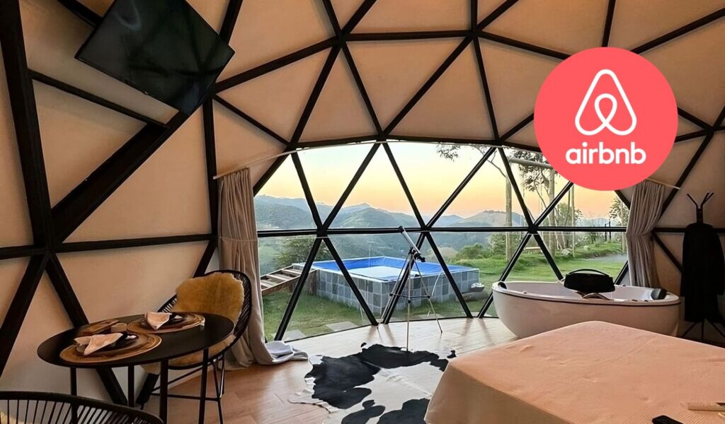 domo geodésico para airbnb
