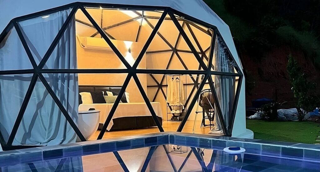 hospedagem em domo geodésico