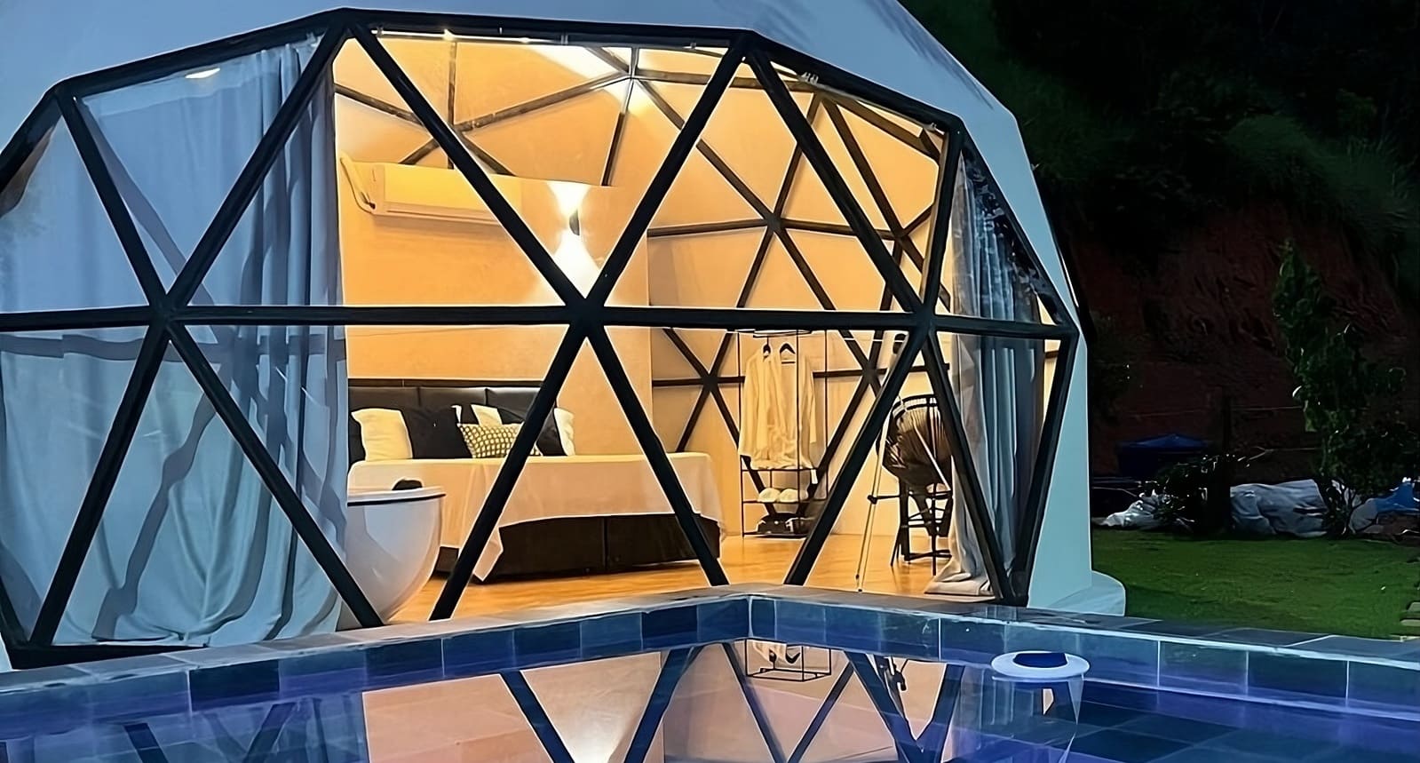 hospedagem em domo geodésico