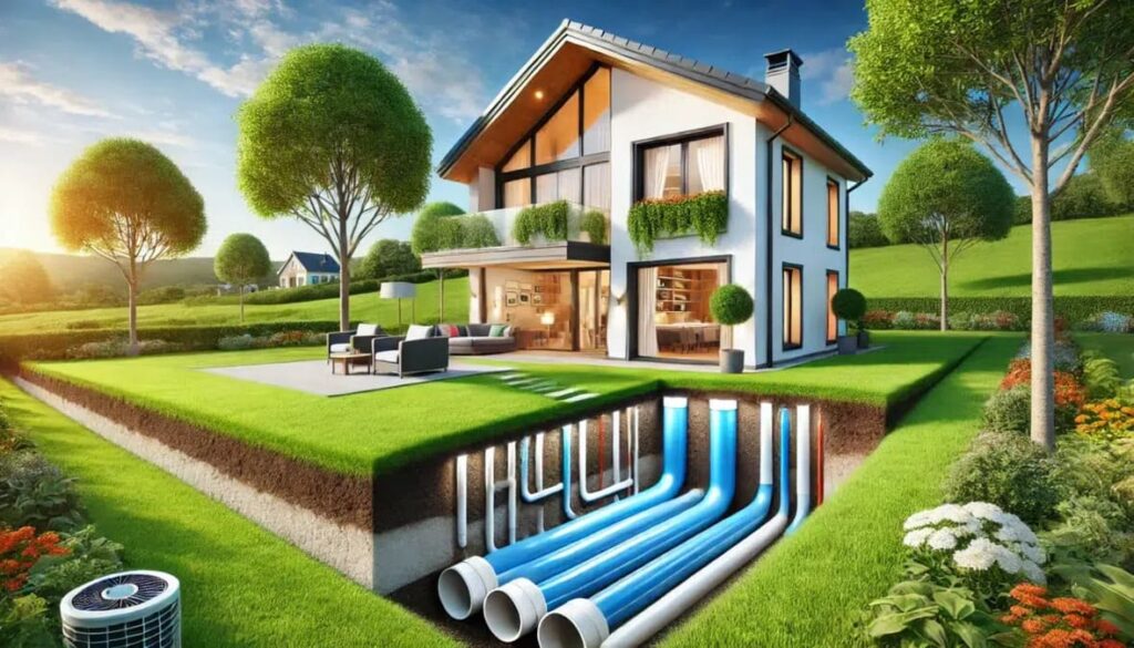 Poço canadense e ar condicionado natural economia de energia